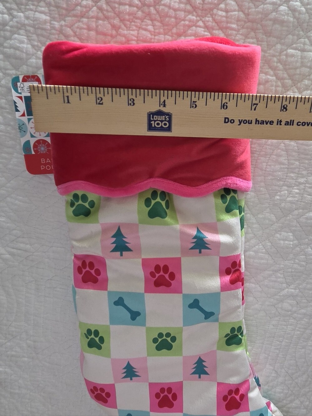 Pink Patterned Pet Stocking - Picture 7 of 9